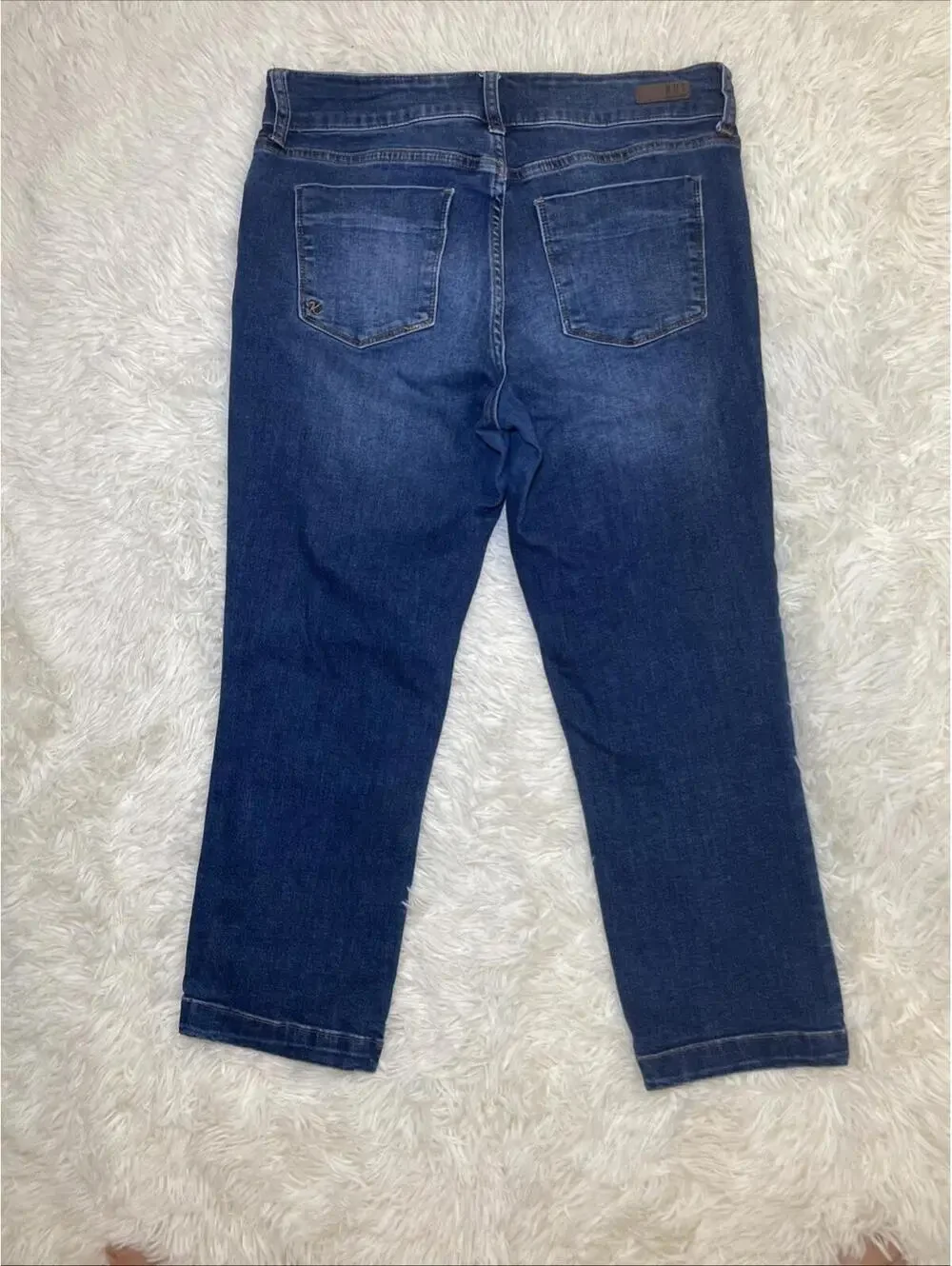 Kut From The Kloth jeans 58539 crop straight leg Raw Hem Size 10 - Picture 11 of 16
